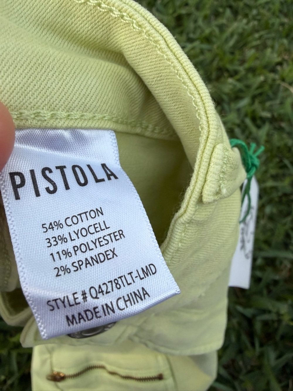 NWT Pistola Limeade Shorts Size 30 Tencel Blend Zip Pocket Summer - Picture 6 of 7